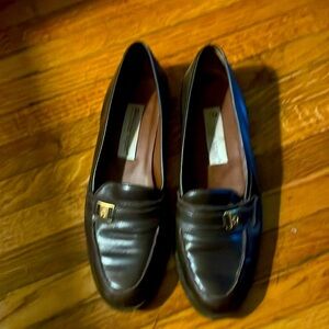 Etienne Aigner Shoes Womens Tracy Penny Loafers Brown Leather Casual Buckle